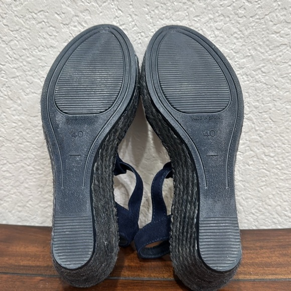 Toni Pons Suede Blue Espadrille Wedge Size 40 / 9.5 - Picture 6 of 8